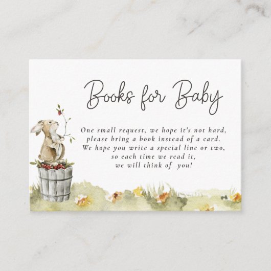 Woodland Animals Doucheboeken voor Baby Informatiekaartje (Voorkant)