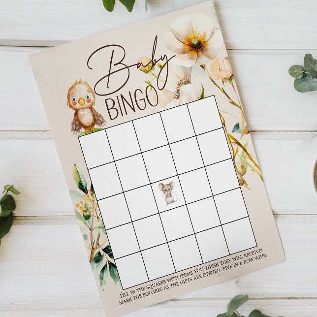 Woodland Animals Dubbelzijdig Baby shower Game (Creator heeft geüpload)