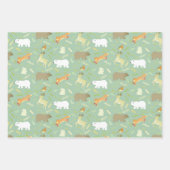 Woodland Animals en Leaf Pattern Inpakpapier Vel (Voorkant 3)
