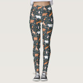 Woodland Animals en Leaf Pattern Leggings (Voorkant)