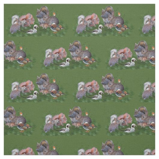 Woodland Animals Fabric Stof (Swatch)