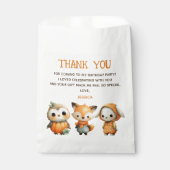 Woodland Animals Fall Kids' Birthday Thank You Bedankzakje (Voorkant)