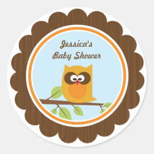 Woodland Animals Favor Bag Label Sticker