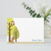 Woodland Animals Flat Dank u wel kaart 2 (Staand voorkant)
