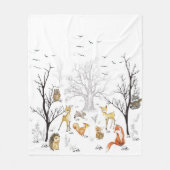 Woodland Animals Fleece Deken (Voorkant)