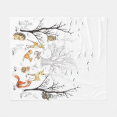 Woodland Animals Fleece Deken (Voorkant (Horizontaal))