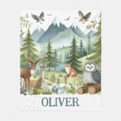 Woodland Animals Fleece Deken (Voorkant)
