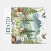 Woodland Animals Fleece Deken (Voorkant (Horizontaal))