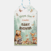 Woodland Animals Floral baby shower Bedankt Cadeaulabel (Voorkant)