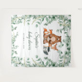 Woodland Animals Floral Baby shower Wandkleed (Voorkant (horizontaal))