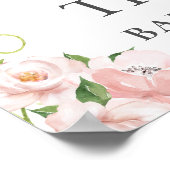 Woodland Animals Floral Baby shower Welcome Sign Poster (Hoek)