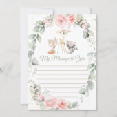 Woodland Animals Floral Time Capsule Bericht Kaart (Voorkant)