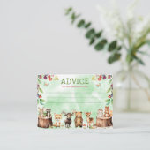 Woodland Animals Forest Baby shower Advies Kaart (Staand voorkant)