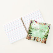 Woodland Animals Forest Baby shower Gastenboek Notitieboek (Binnen)