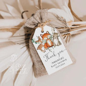 Woodland Animals Forest Baby shower Hartelijk dank Cadeaulabel