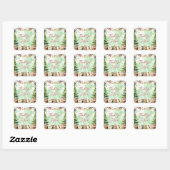 Woodland Animals Forest Baby shower Hartelijk dank Vierkante Sticker (Vel)