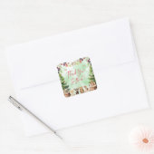 Woodland Animals Forest Baby shower Hartelijk dank Vierkante Sticker (Envelop)