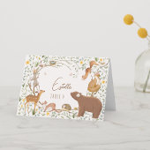 Woodland Animals Forest Baby shower Place Card Kaart