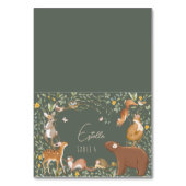 Woodland Animals Forest Baby shower Place Card Kaart (Voorkant)