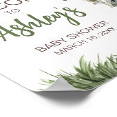 Woodland Animals Forest Baby shower Welkom Poster (Hoek)