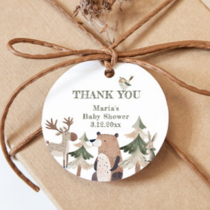 Woodland Animals Forest beer Dank u Bedankjes Labels