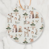 Woodland Animals Forest beer Dank u Bedankjes Labels (Achterkant)