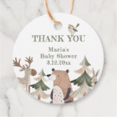 Woodland Animals Forest beer Dank u Bedankjes Labels (Voorkant)