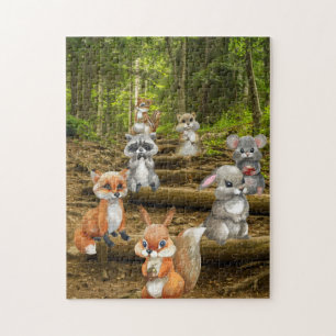 Woodland Animals Forest Cute Natuur Kinder Fun Legpuzzel