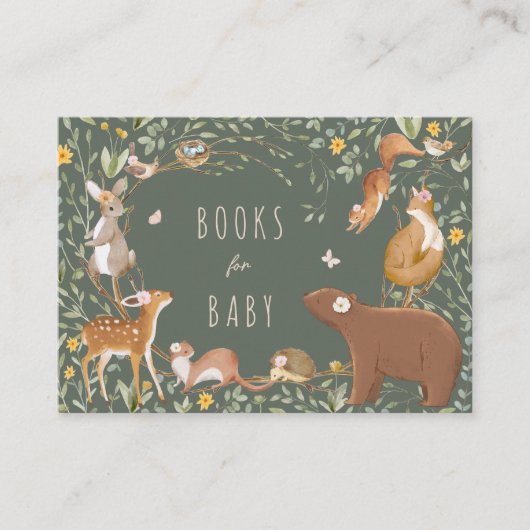 Woodland Animals Forest Friends Boeken voor Baby Informatiekaartje (Voorkant)