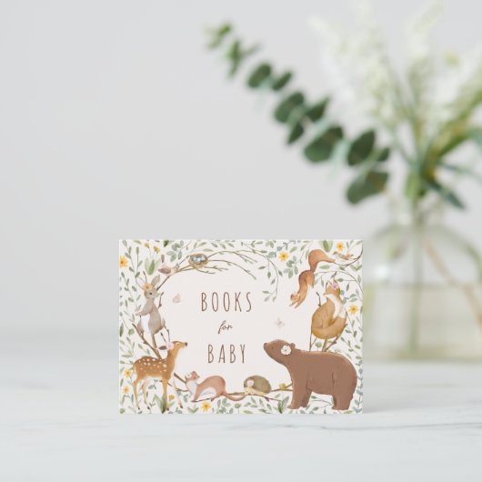 Woodland Animals Forest Friends Boeken voor Baby Informatiekaartje (Staand voorkant)
