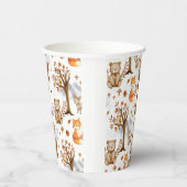 Woodland Animals Forest Friends Pattern Papieren Bekers (Rechts)