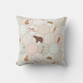 Woodland Animals Forest Patchwork Baby shower Gift Kussen (Voorkant)