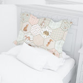 Woodland Animals Forest Patchwork Baby shower Gift Kussensloop