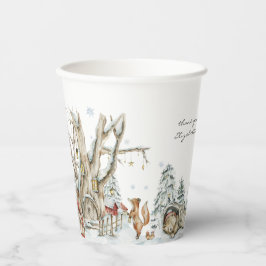 Woodland Animals Forest Winter Papieren Bekers