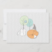 Woodland Animals Foto geboorteaankondiging Aankondiging (Achterkant)