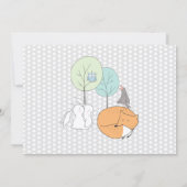 Woodland Animals Foto geboorteaankondiging Aankondiging (Achterkant)