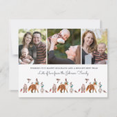 Woodland Animals Foto Kerstvakantie Briefkaart (Voorkant)