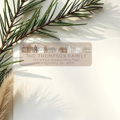 Woodland Animals Fox, Deer & Rabbit Cozy Village Etiket