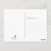 Woodland Animals Fox Rabbit Flowers Briefkaart (Achterkant)