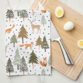 Woodland Animals Fox  Theedoek (Quarter Fold)