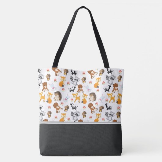 Woodland Animals | Gepersonaliseerd Tote Bag (Achterkant)
