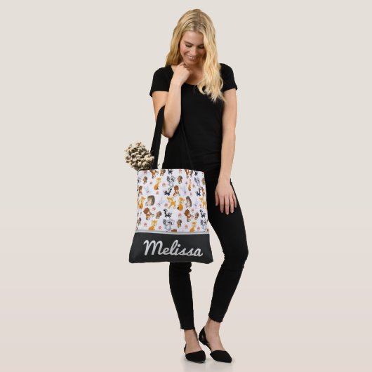 Woodland Animals | Gepersonaliseerd Tote Bag (Op model)