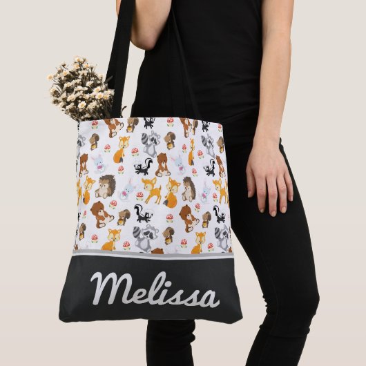 Woodland Animals | Gepersonaliseerd Tote Bag (Dichtbij)