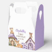 Woodland Animals Girl 1st Birthday Party Bedankdoosjes (Geopend)