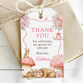 Woodland Animals Girl 1st Birthday Party Cadeaulabel