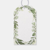 Woodland Animals Green Baby shower Dank u wel Cadeaulabel (Achterkant)