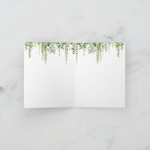 Woodland Animals Green Mushroom Baby shower Bedankkaart (Binnen)