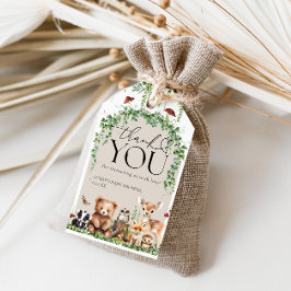 Woodland Animals Green Mushroom Baby shower Cadeaulabel