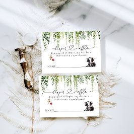 Woodland Animals Green Mushroom Baby shower Informatiekaartje