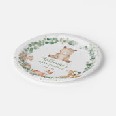 Woodland Animals Greeneral Neutral Baby shower   Papieren Bordje (Gekanteld)